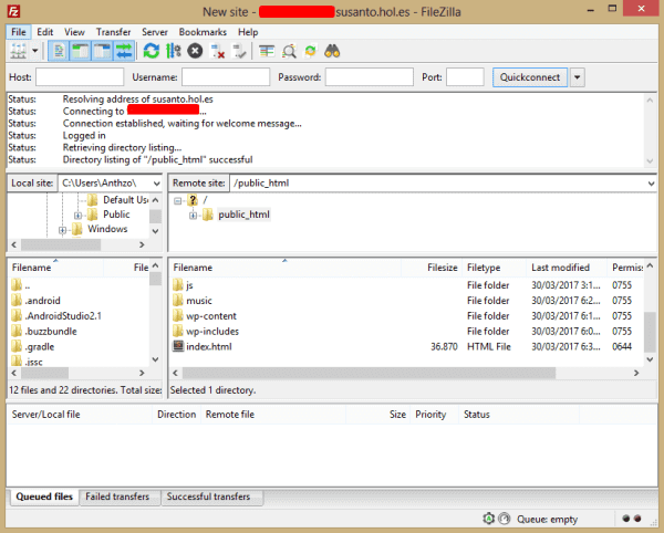 Cara Mengatasi Gagal Upload File di IDHostinger