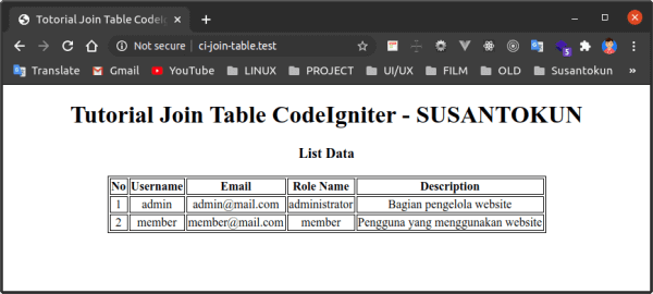 Cara Join Multi Table di CodeIgniter Cara Join Multi Table di CodeIgniter
